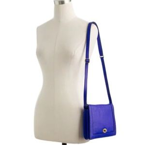 J. Crew Tillary Crossbody Bag Purse Blue Leather